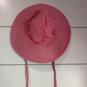 Ruffle Butts Pink Swim Hat 12m-2T